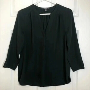 NYDJ Semi-Sheer Blouse V-Neck Size Extra Small